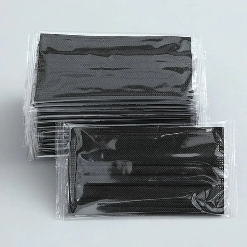 Protective face mask 4-play with additonal filter, BLACK