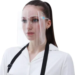 PVC Protective mask shield non-evaporating with glasses, CLEAR