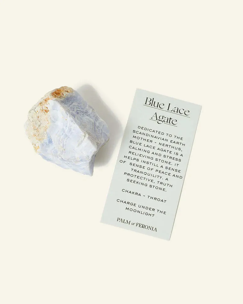Raw Blue Lace Agate Large