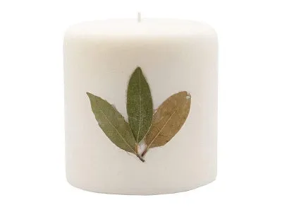 Rosy Rings Pillar Botanical Candle Size: 25'' D x 3.5'' H (Bay Garland)