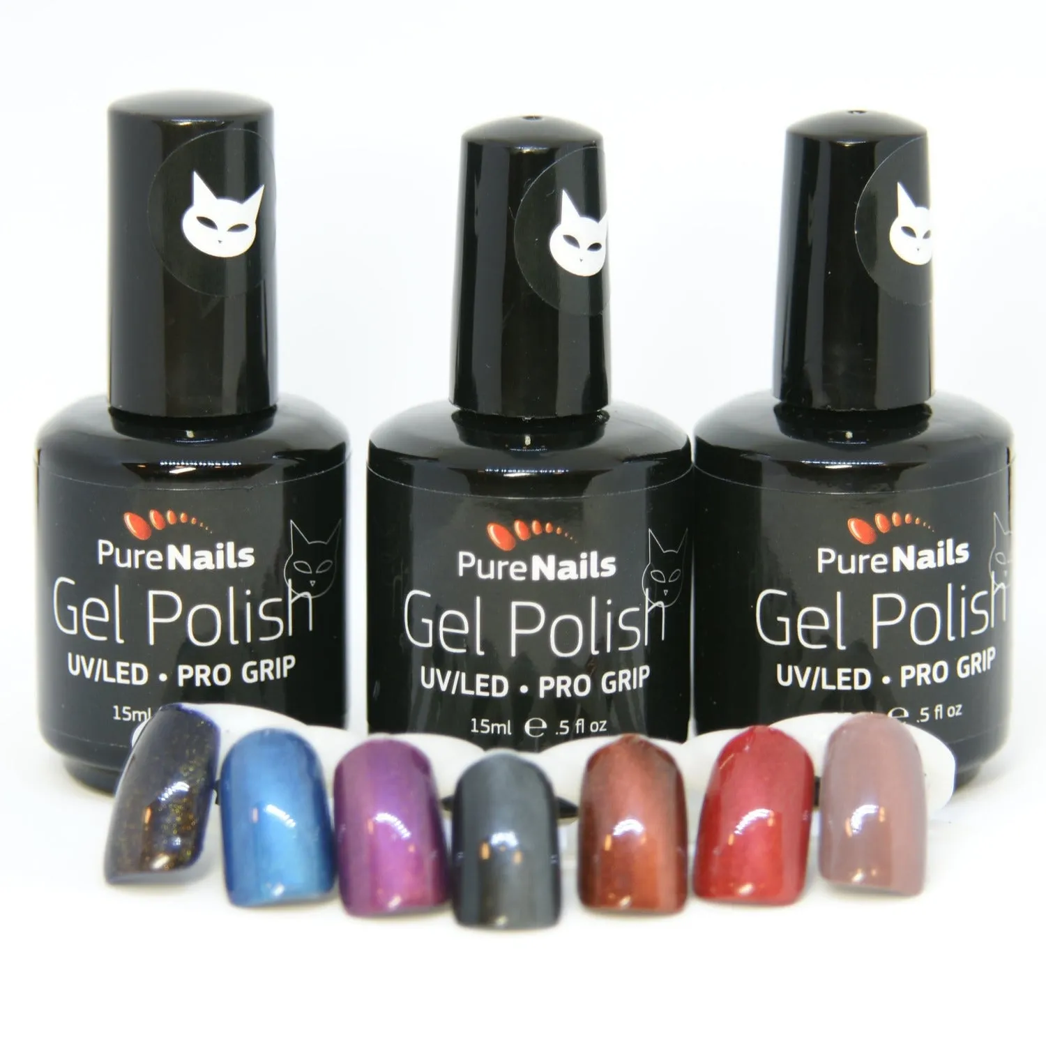 SALE! BIS Pure Nails gel polish CAT EYE, different colors, 15 ml
