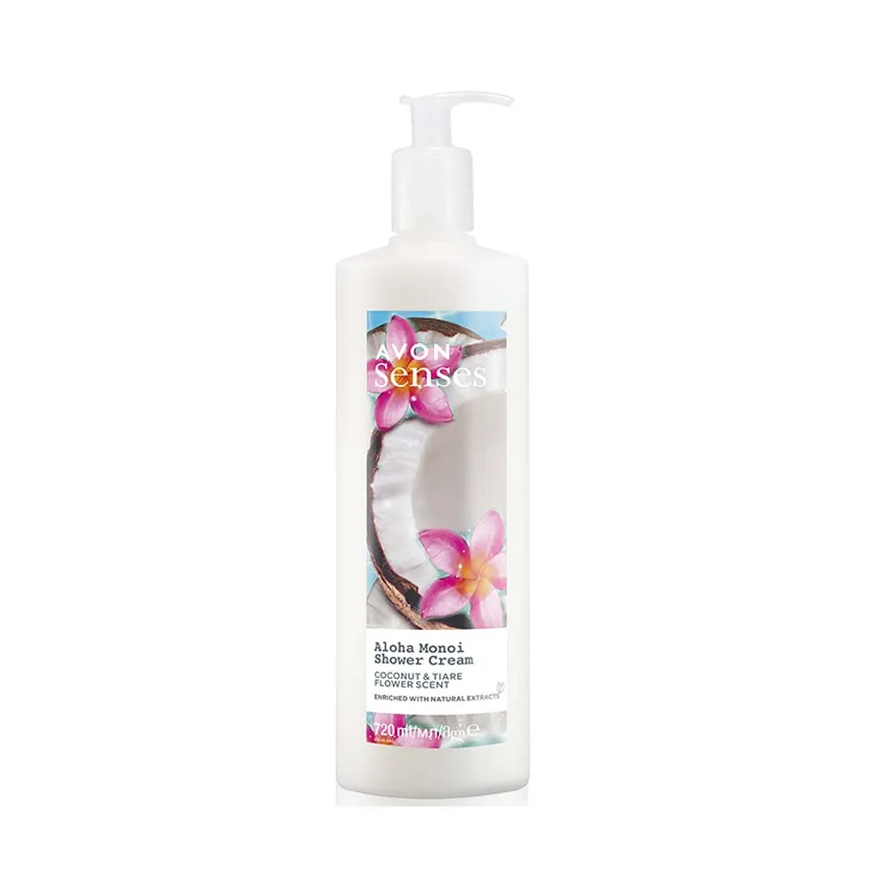 Senses Aloha Monoi Shower Cream: Coconut & Tiare Flower - 720ml