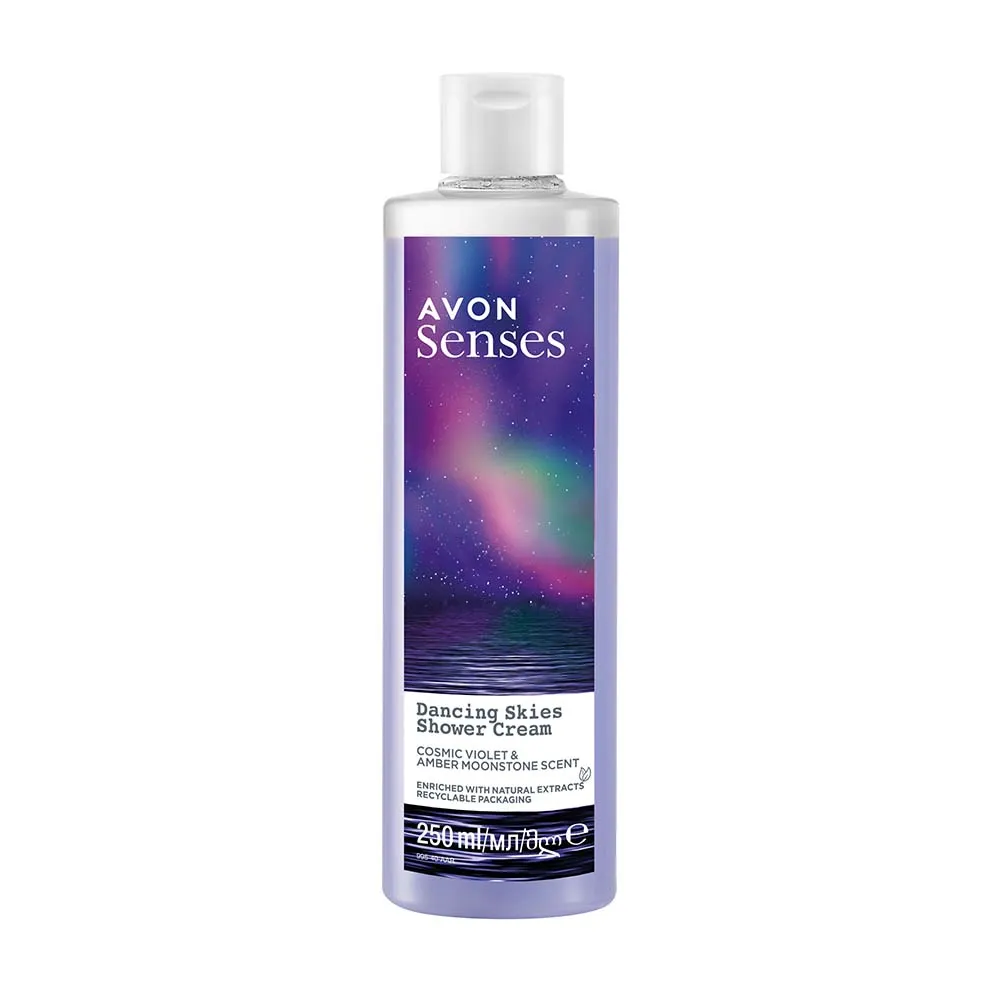 Senses Dancing Skies Shower Cream: Cosmic Violet & Amber Moonstone - 250ml