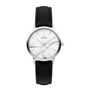Shanghai Silver White Marble Black Medium