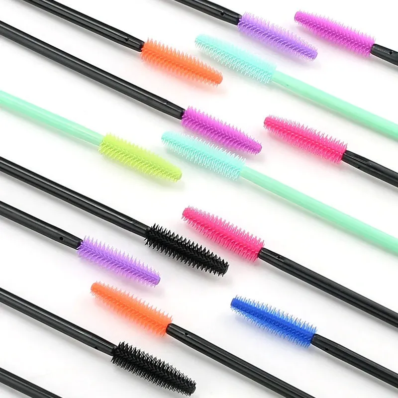 Silicone mascara brush for lashes & brows, round