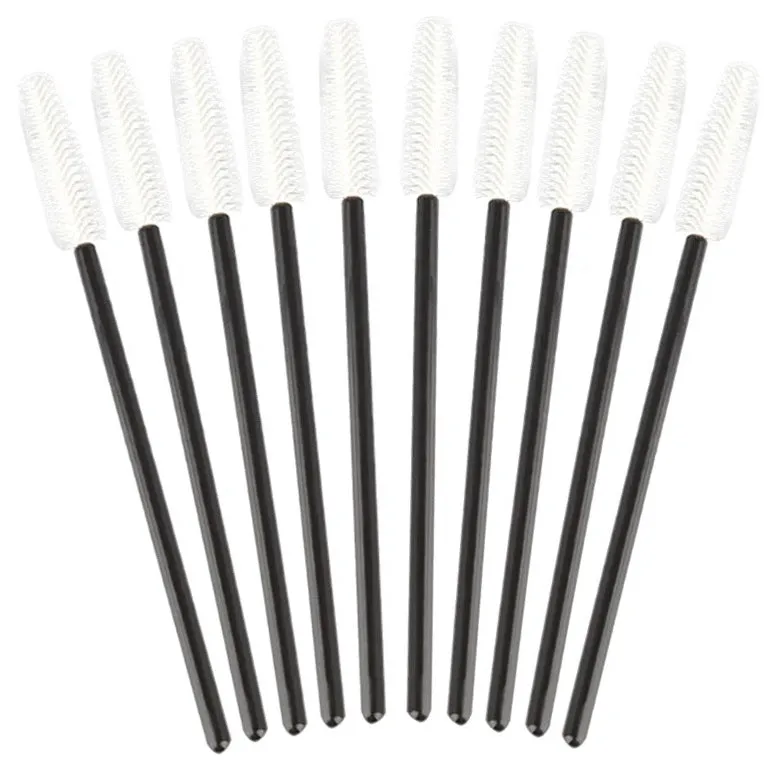 Silicone mascara brush for lashes & brows, round