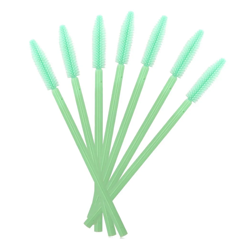 Silicone mascara brush for lashes & brows, round