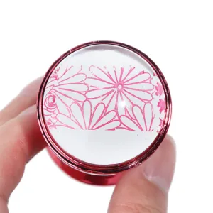 Silicone nail art stamper   2 scrapers for Konad stamping, RED