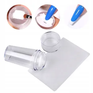 Silicone nail design stamper for Konad stamping, CLEAR large