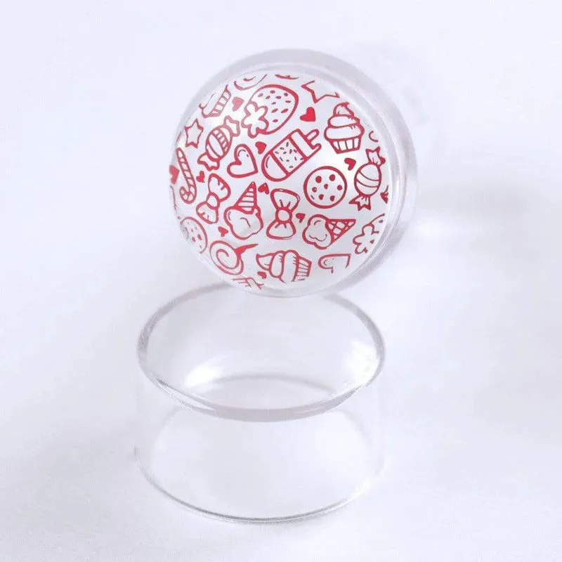 Silicone nail design stamper   scraper for Konad stamping, CLEAR