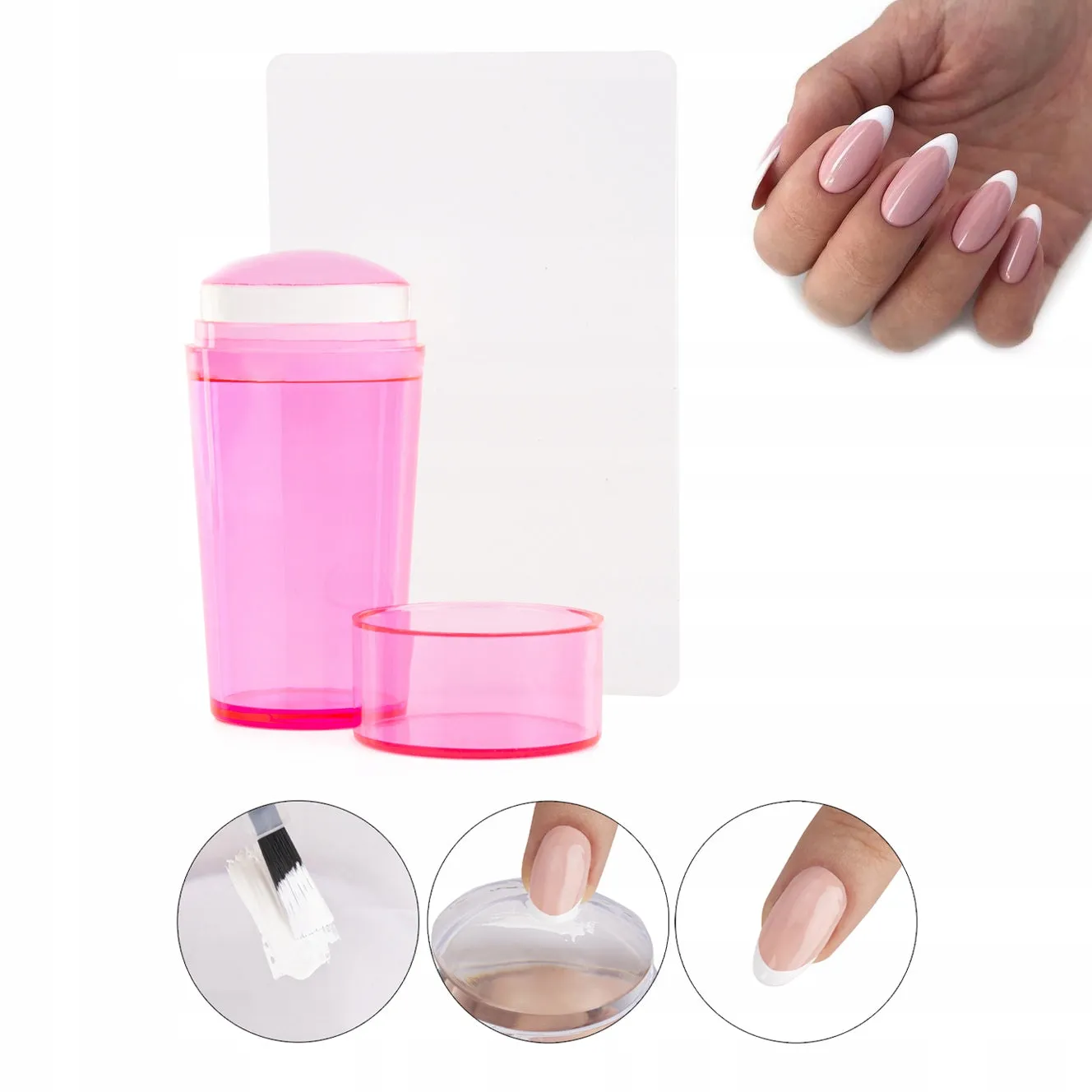 Silicone nail design stamper   scraper for Konad stamping, ROSE