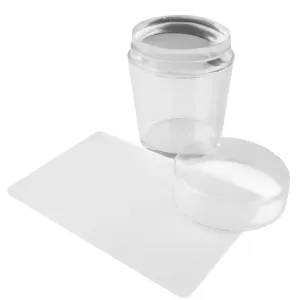Silicone nail design XL stamper   scraper for Konad stamping, CLEAR