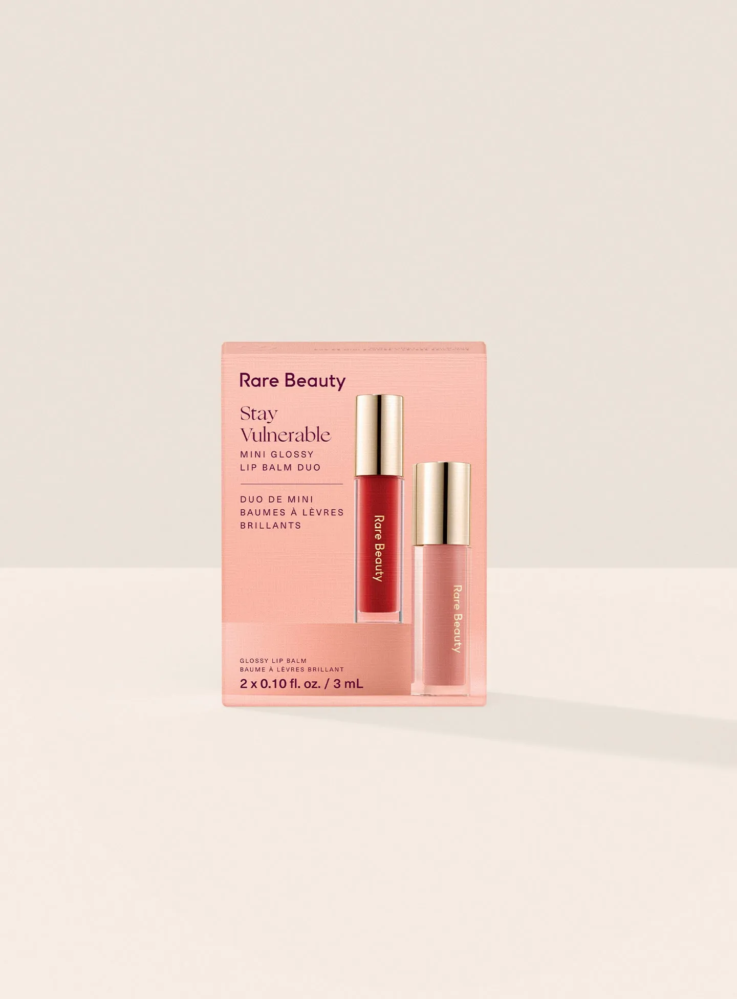 Stay Vulnerable Mini Glossy Lip Balm Duo Rare Beauty