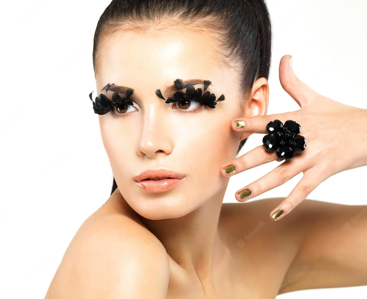 Strip flare lashes in line for make-up, AWF-030