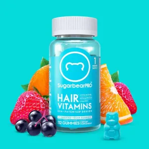 SUGARBEAR PRO HAIR TAMIN HAIR VITAMIN ( 32 GUMMIES) 1 GYMMY PER DAY NEW FORMULA