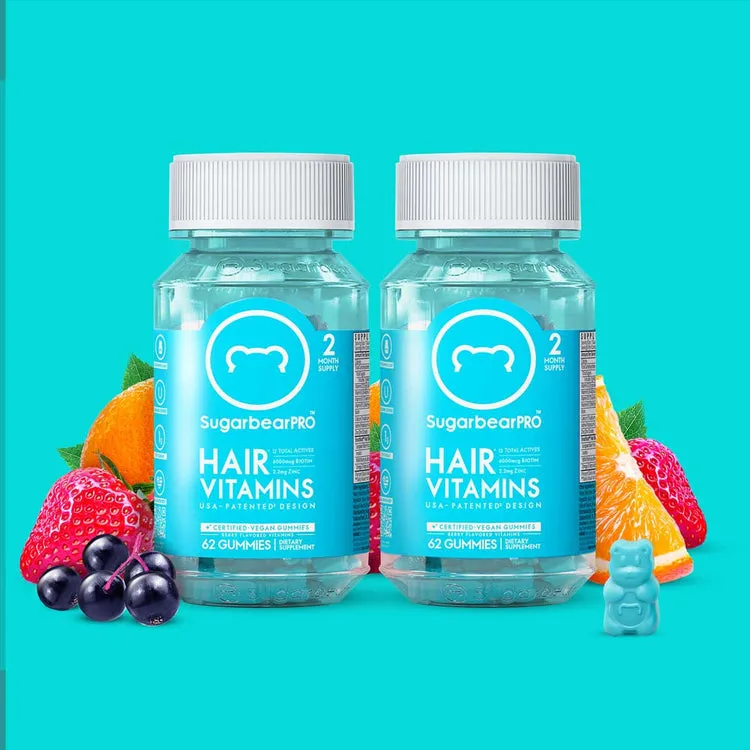 SUGARBEAR PRO  HAIR VITAMIN GUMMIES NEW FORMULA (4 MONTH SUPPLY)