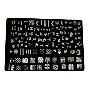 Template for Konad nail stamping art, large L(V)