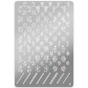 Template for Konad nail stamping art, large Z