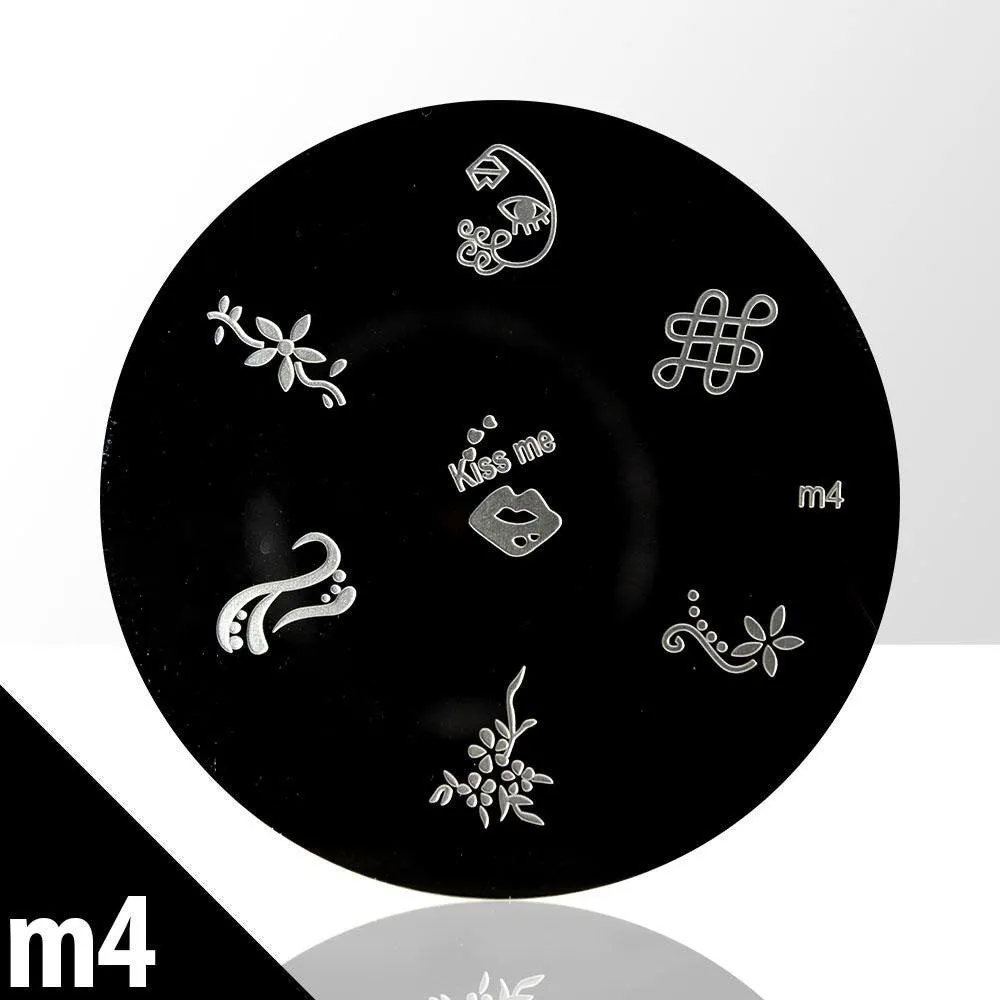 Template for Konad nail stamping art, m4