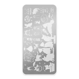 Template for Konad nail stamping art ZG-L011, 60 x 120 mm