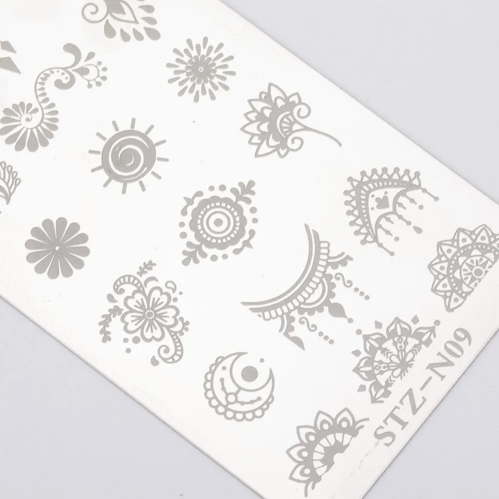 Template for Konad nail stamping STZ-09, 40 x 120 mm