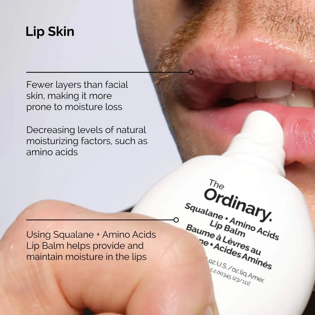THE ORDINARY THE ORDINARY  SQUALANE   AMINO ACIDS HYDRATING LIP BALM