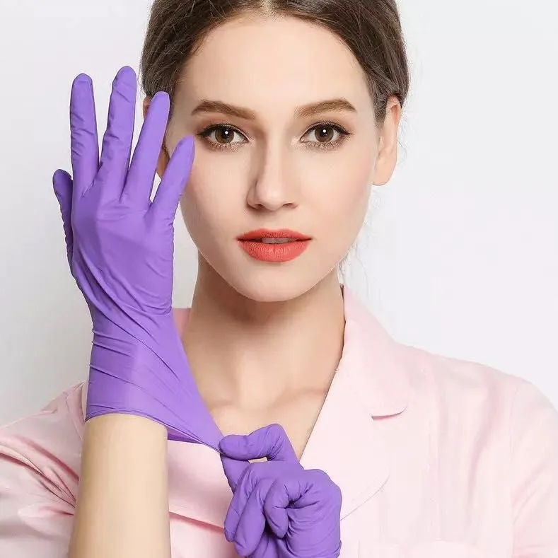 Unigloves Nitrile gloves Violet Pearl 100 pieces package XS, S or M