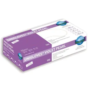 Unigloves Nitrile gloves Violet Pearl 100 pieces package XS, S or M