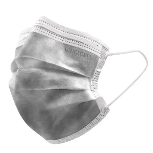 Unigloves ProfilPlus mask 3-play box of 50, GREY