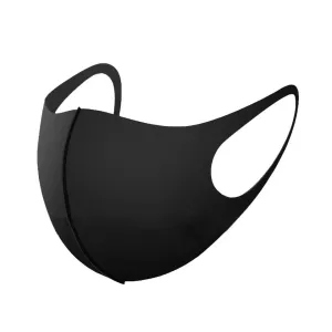 Washable soft face mask, BLACK