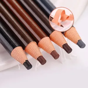 Waterproof eyebrow makeup peel off pencils self sharpening, 5 different tones