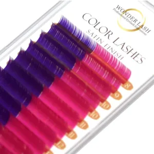 WonderLash® Color eyelash extension mink MIX, Purple   Pink