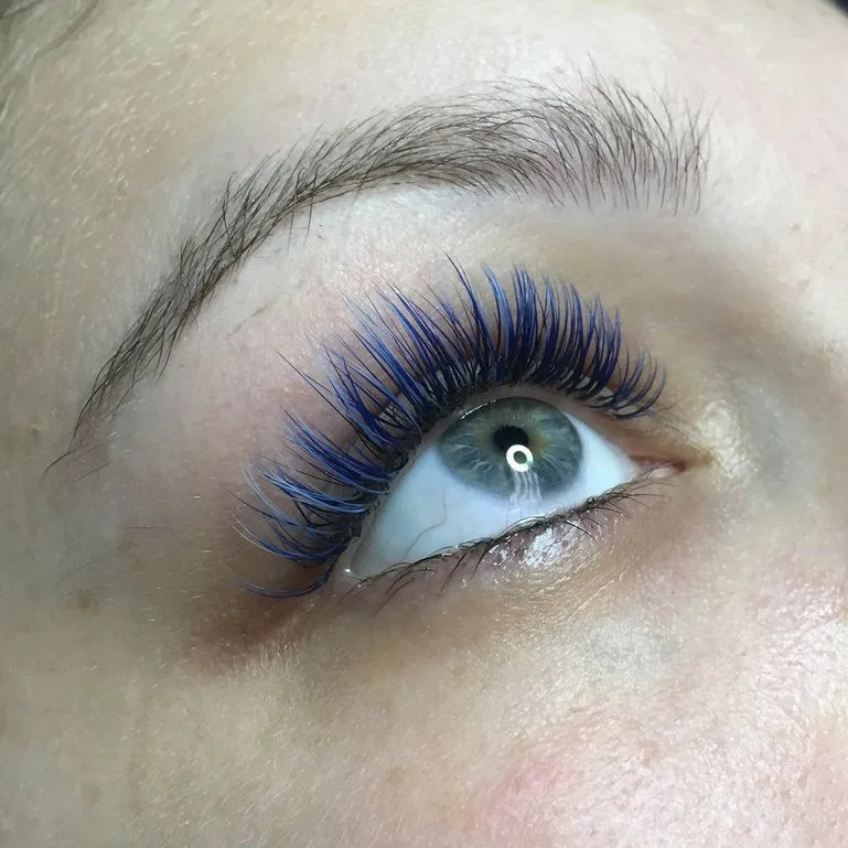 WonderLash® Color eyelash extension mink MIX, Royal Blue   Turquoise