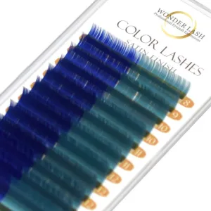 WonderLash® Color eyelash extension mink MIX, Royal Blue   Turquoise