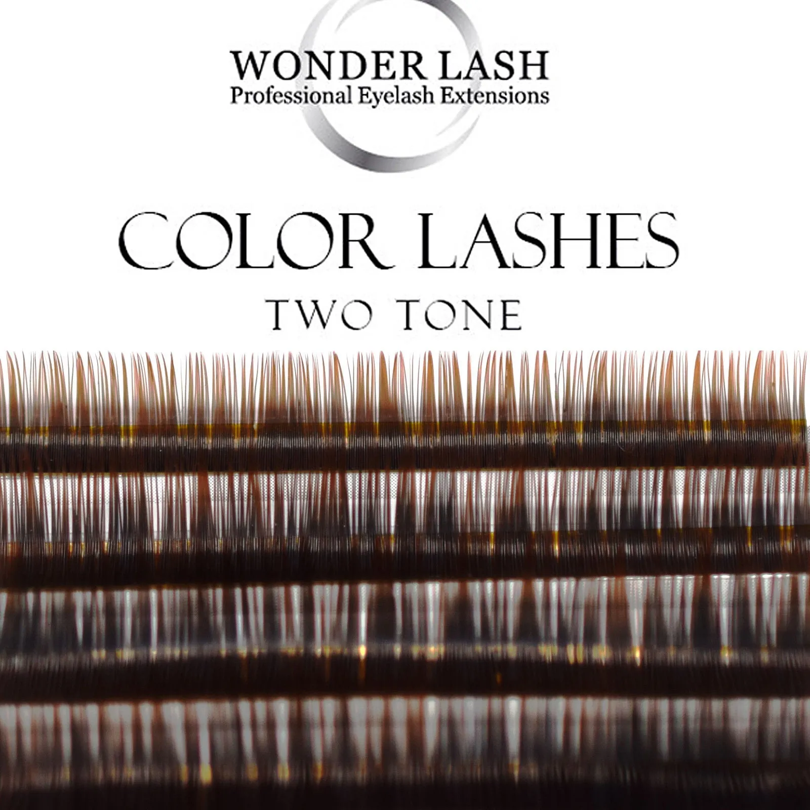 WonderLash® Eyelash extensions Mink OMBRE mix, Black   Brown