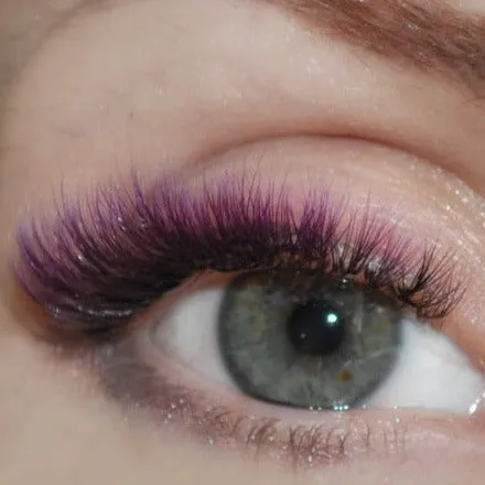 Xclusive Lashes Ombre black purple eyelash extensions ONE SIZE, C shape